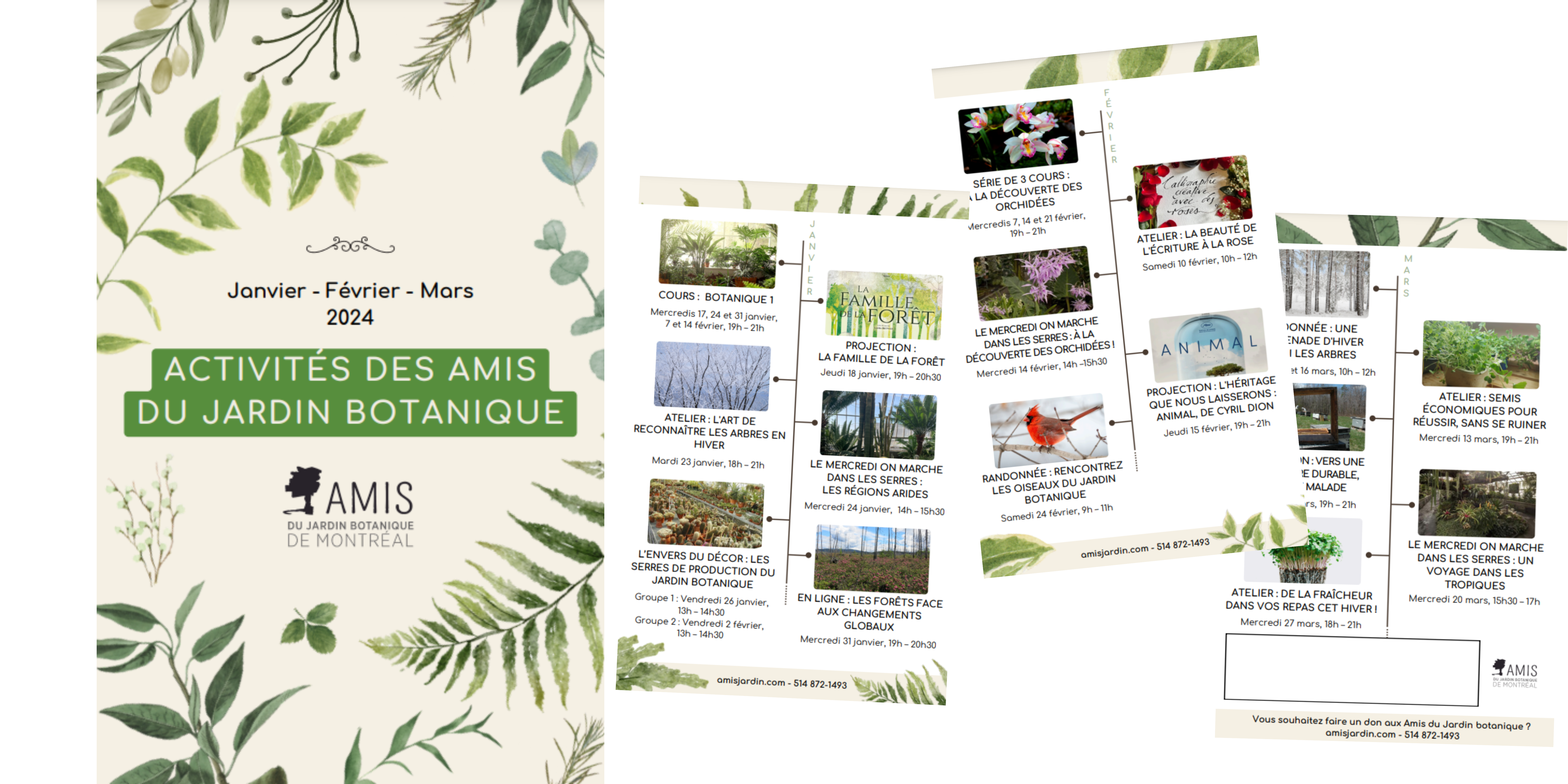 activites hiver, flyer, amis jardin